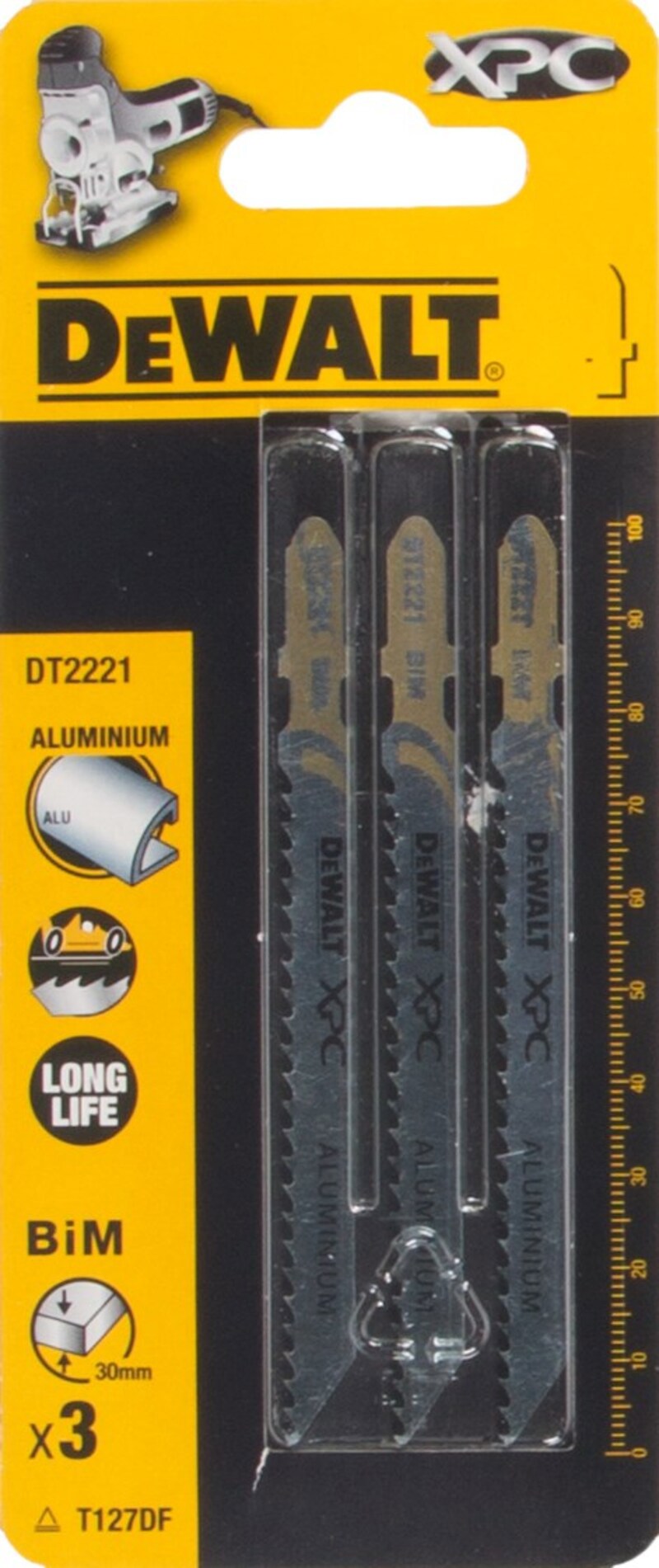 Изображение товара Пилка для электролобзика по алюминию Dewalt DT2221-QZ 3 шт