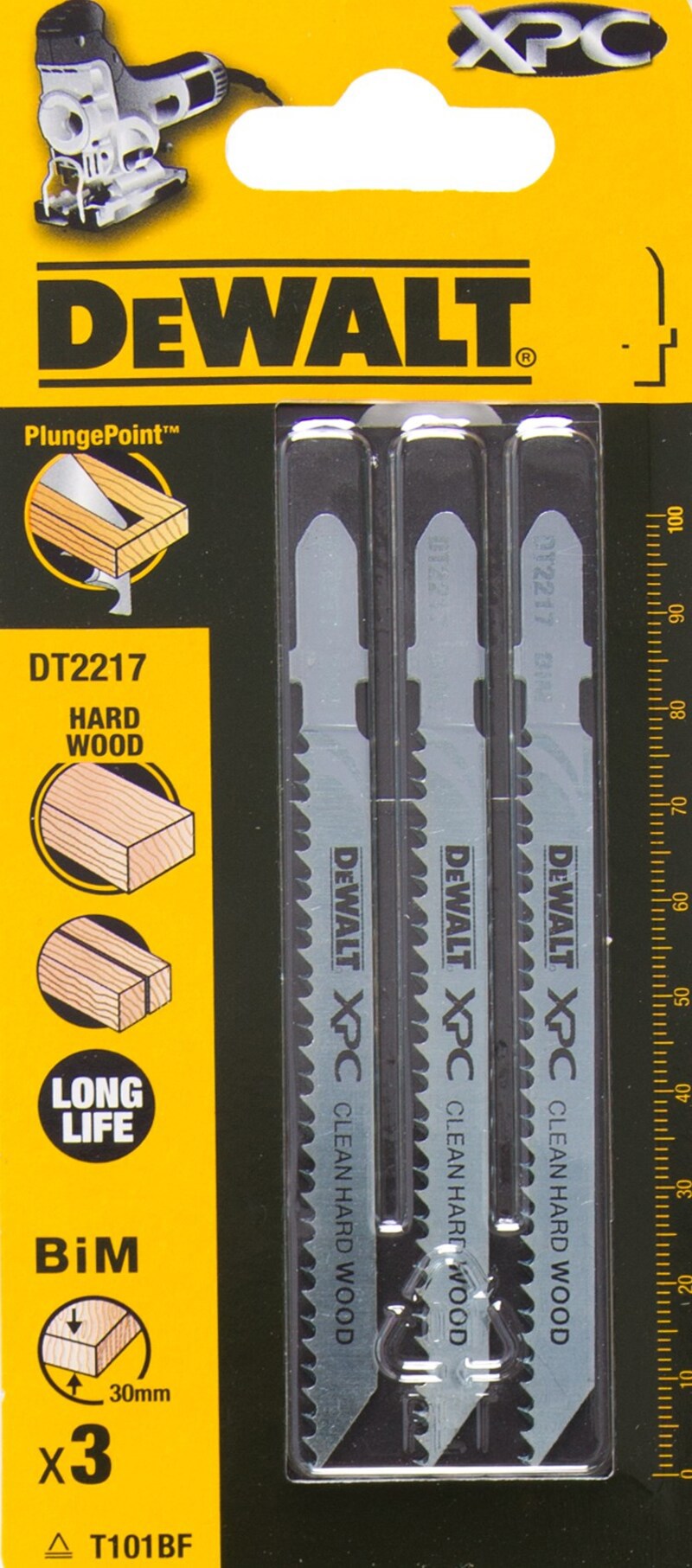 Изображение товара Пилка для электролобзика по дереву Dewalt DT2217-QZ 3 шт