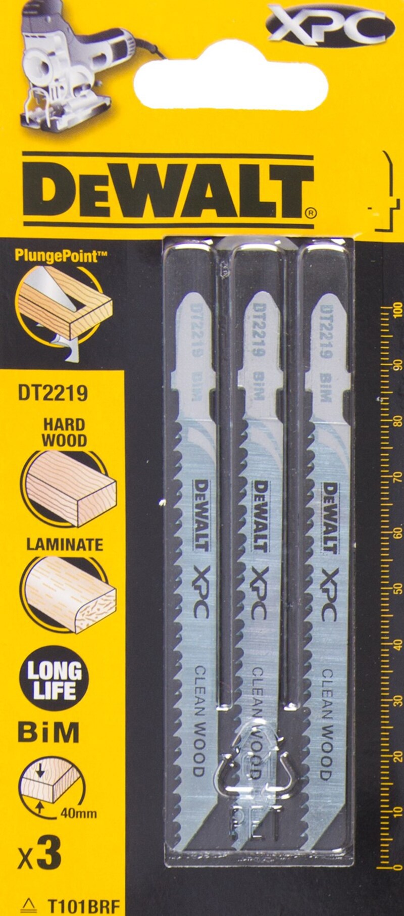 Изображение товара Пилка для электролобзика по дереву Dewalt DT2219-QZ 3 шт