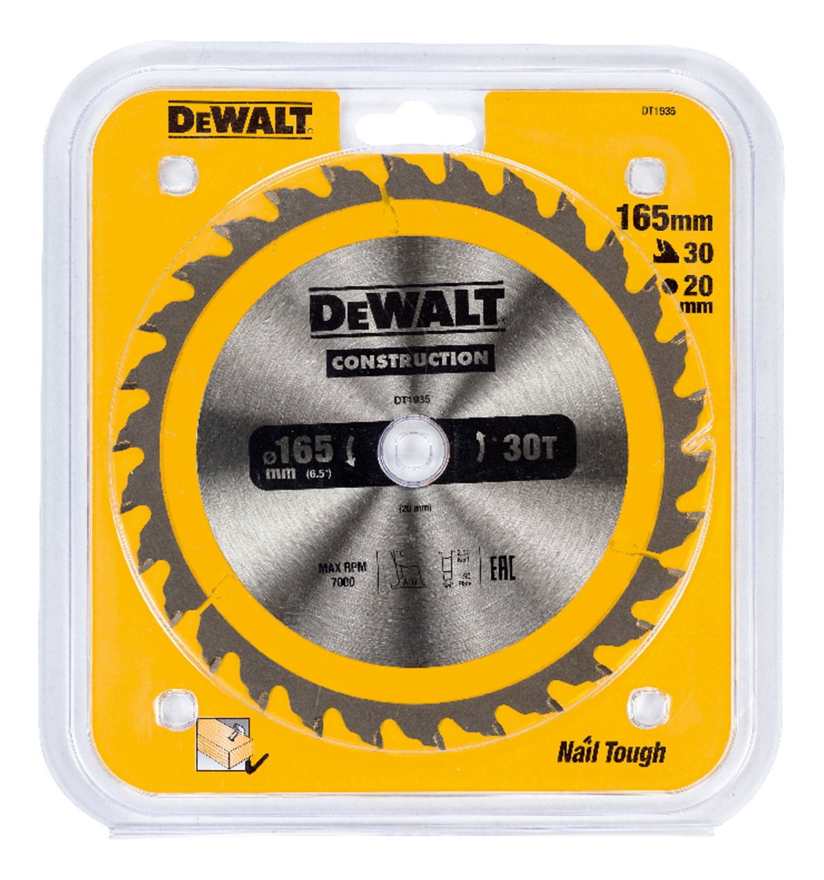 Изображение товара Диск по дереву Dewalt DT1935-QZ Т30 165x20x1.5 мм Изображение товара Диск по дереву Dewalt DT1935-QZ Т30 165x20x1.5 мм