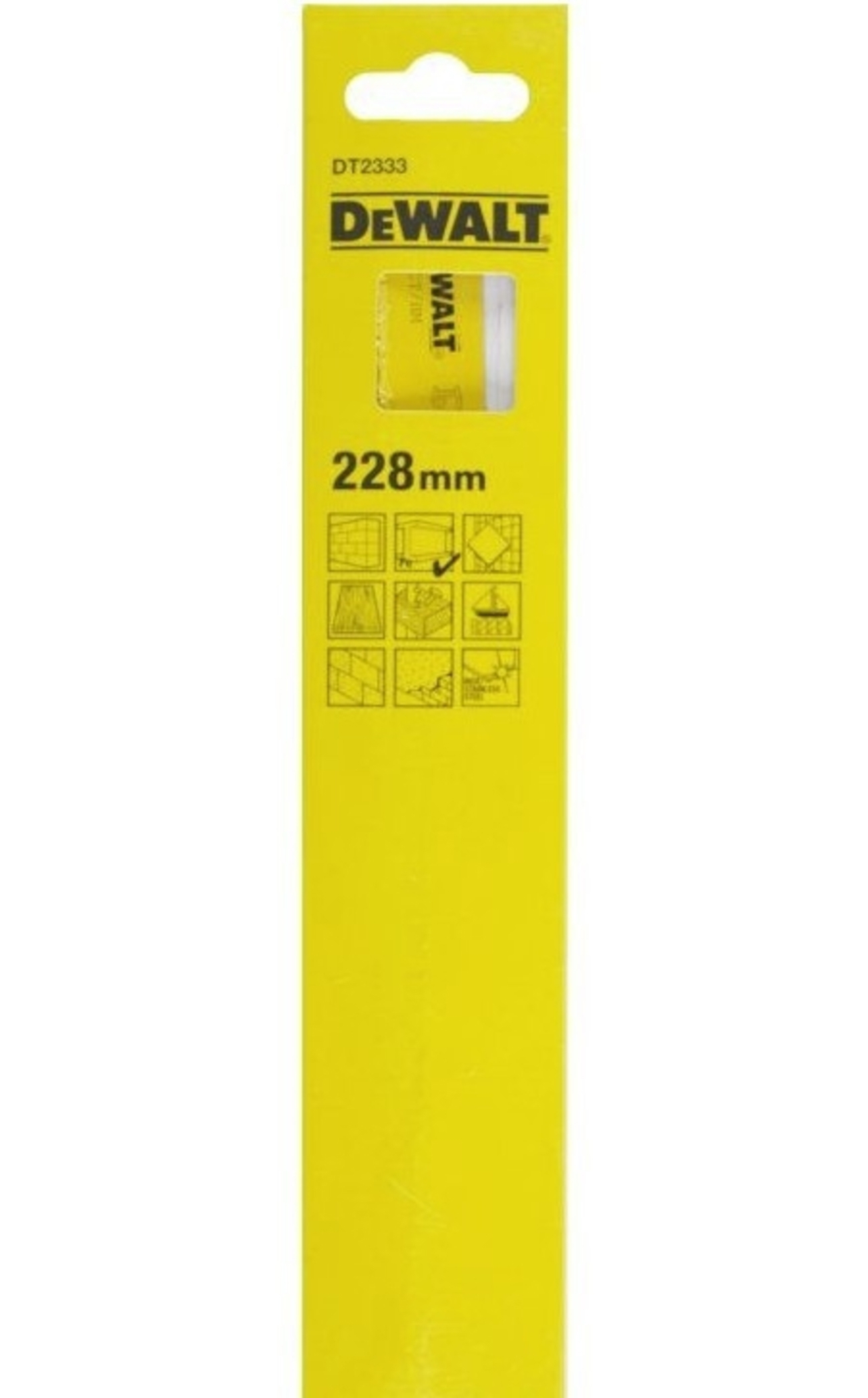 Изображение товара Полотно для сабельной пилы по дереву Dewalt DT2333-QZ 228 мм, 1 шт Изображение товара Полотно для сабельной пилы по дереву Dewalt DT2333-QZ 228 мм, 1 шт