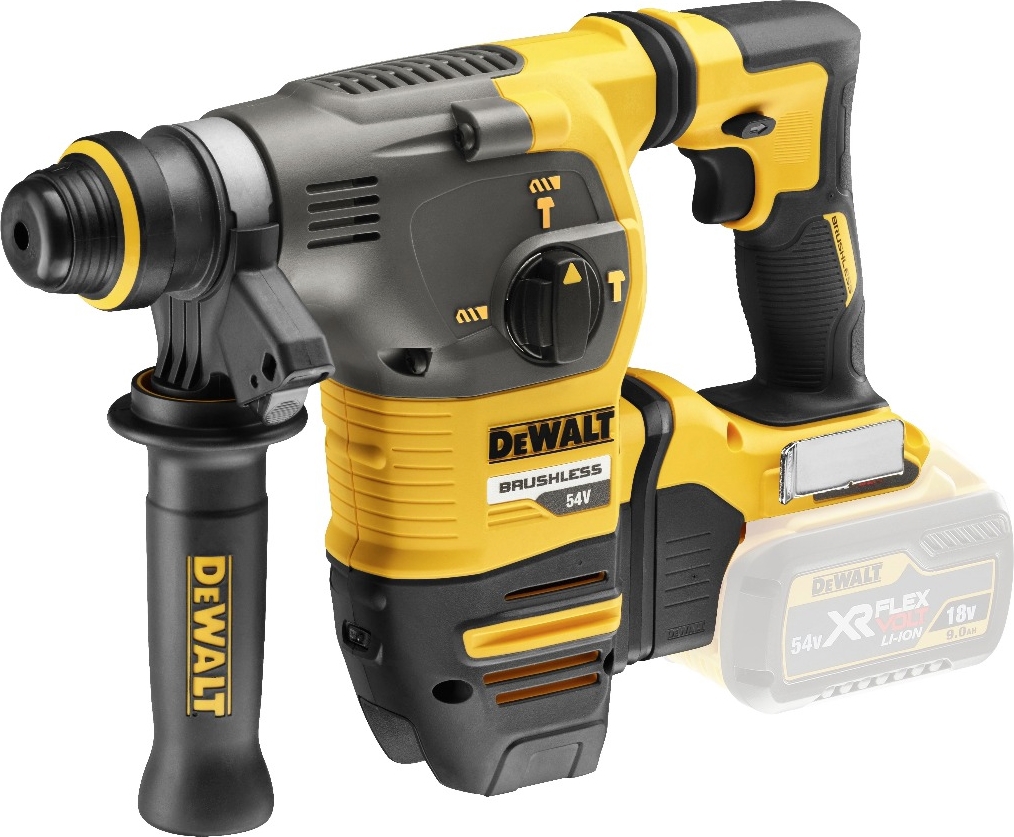 Изображение товара Перфоратор аккумуляторный бесщеточный SDS Plus Dewalt DCH333NT-XJ, 54 В Li-Ion, 3.5 Дж, без АКБ и ЗУ