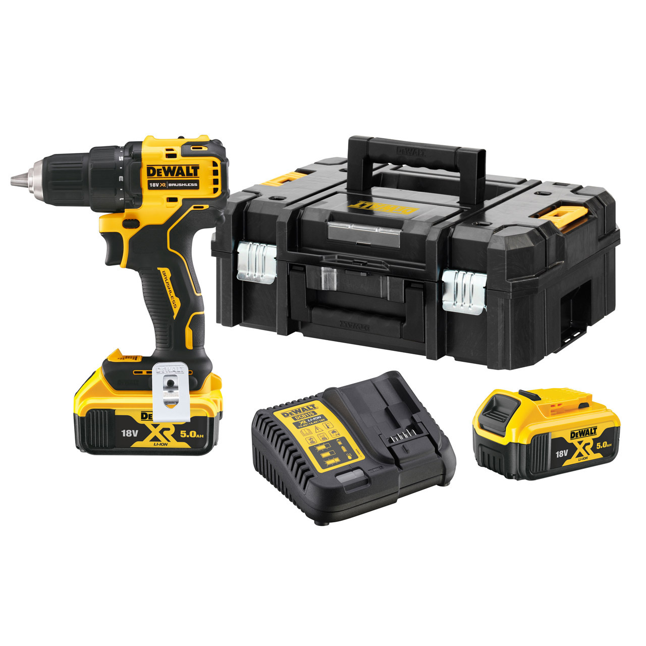 Изображение товара Аккумуляторная дрель-шуруповерт Dewalt DCD708P2T-QW 18 В с бесщёточным двигателем Изображение товара Аккумуляторная дрель-шуруповерт Dewalt DCD708P2T-QW 18 В с бесщёточным двигателем