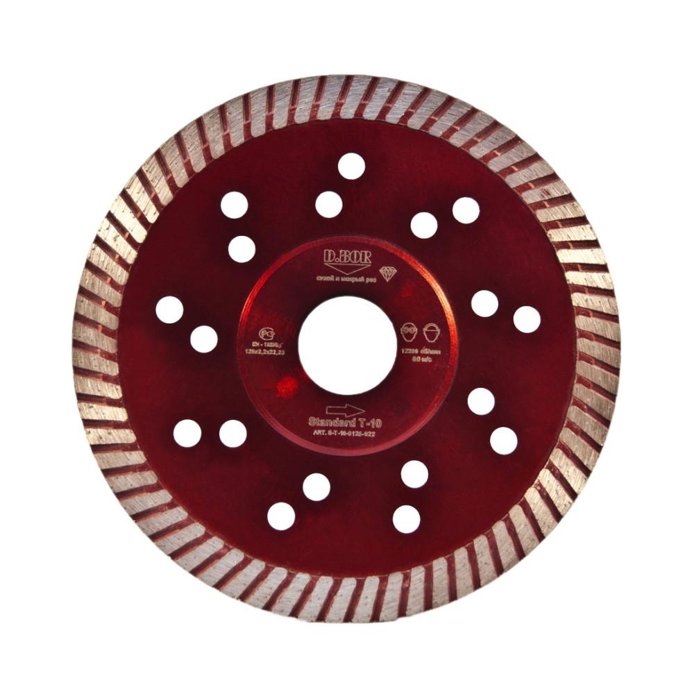 Изображение товара Диск алмазный по граниту D.Bor Standard T-10 турбо 125 мм 22.2 мм 2.2 мм