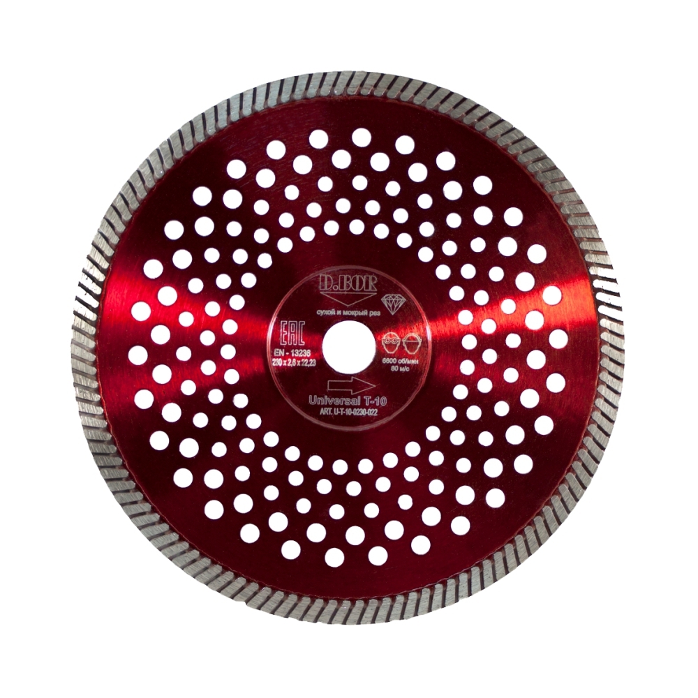 Изображение товара Диск алмазный по граниту D.Bor Universal U-T-10-0230-022 230 мм для резки бетона