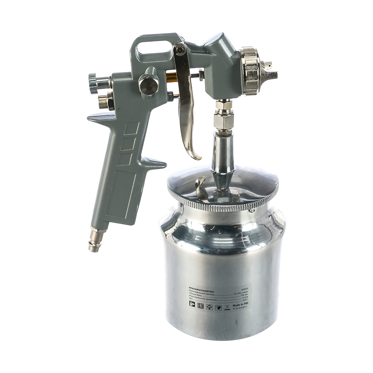 Изображение товара Пневматический краскопульт Matrix 57317 LVMP 0.75 л нижний бак 230 л/мин