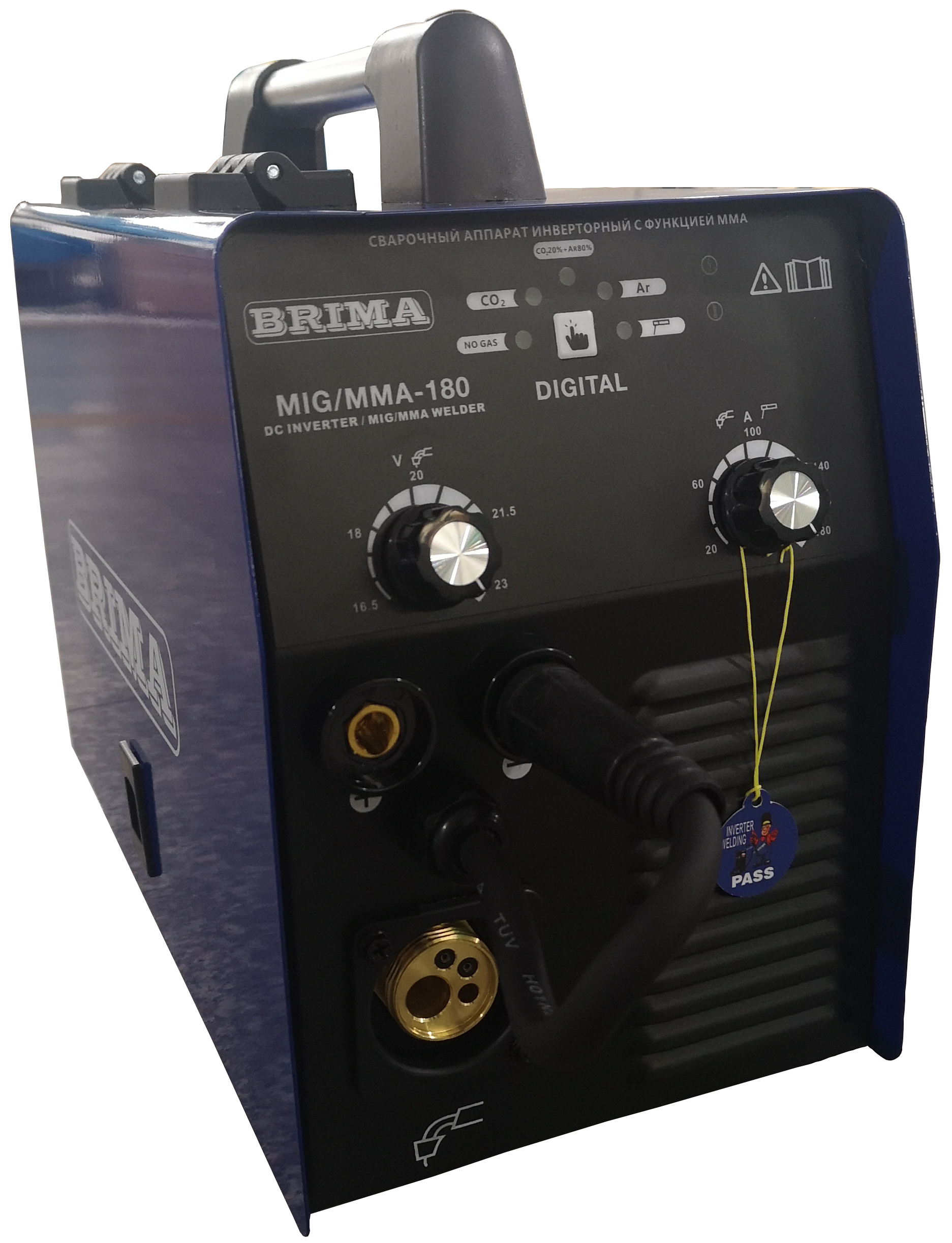 Изображение товара Сварочный полуавтомат инверторный Brima MIG/MMA-180 Digital 180 А для профессиональной и бытовой св