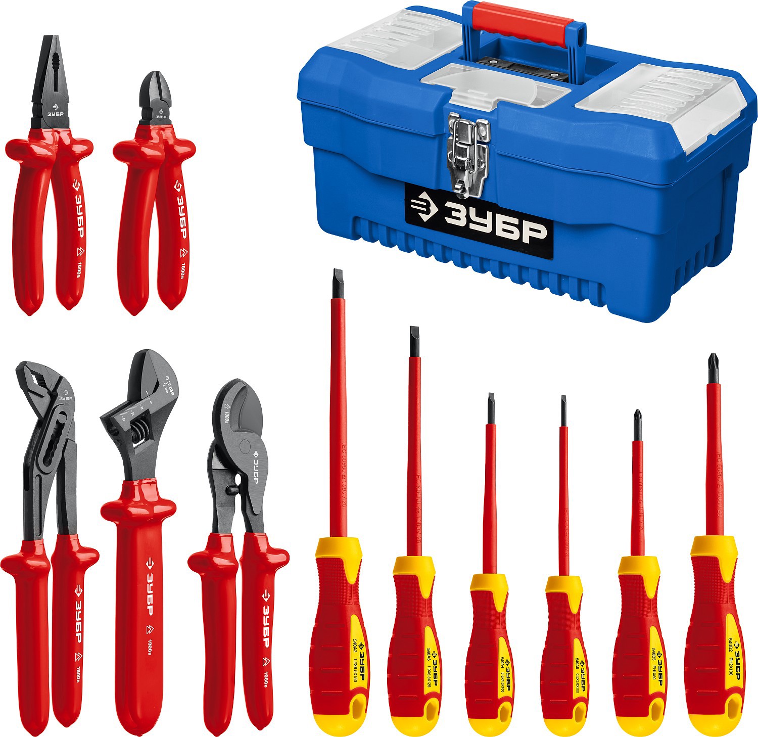 Изображение товара Набор инструментов Зубр 2214-H12 12 предметов с кейсом для профессиональных работ