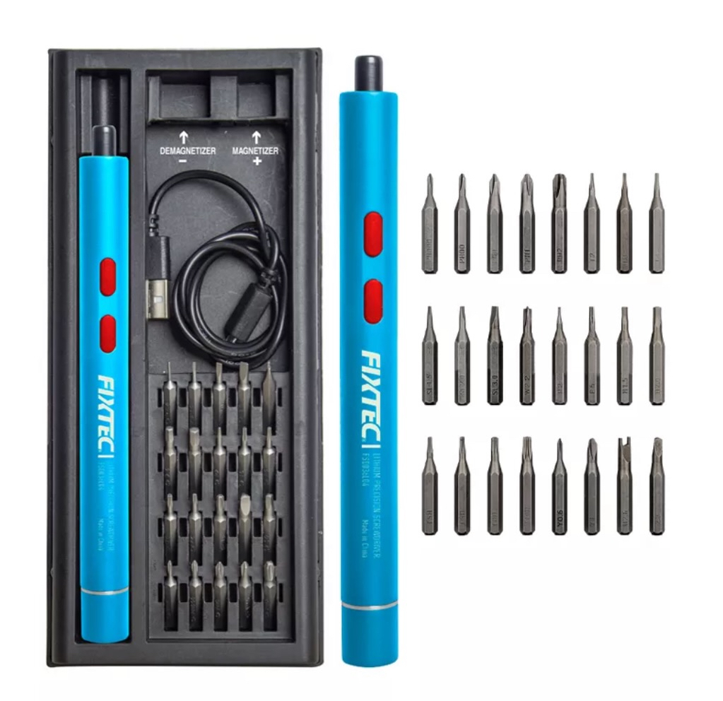 Изображение товара Аккумуляторная отвертка Fixtec FSD036L04 3.6 В с 20 битами и подсветкой Изображение товара Аккумуляторная отвертка Fixtec FSD036L04 3.6 В с 20 битами и подсветкой