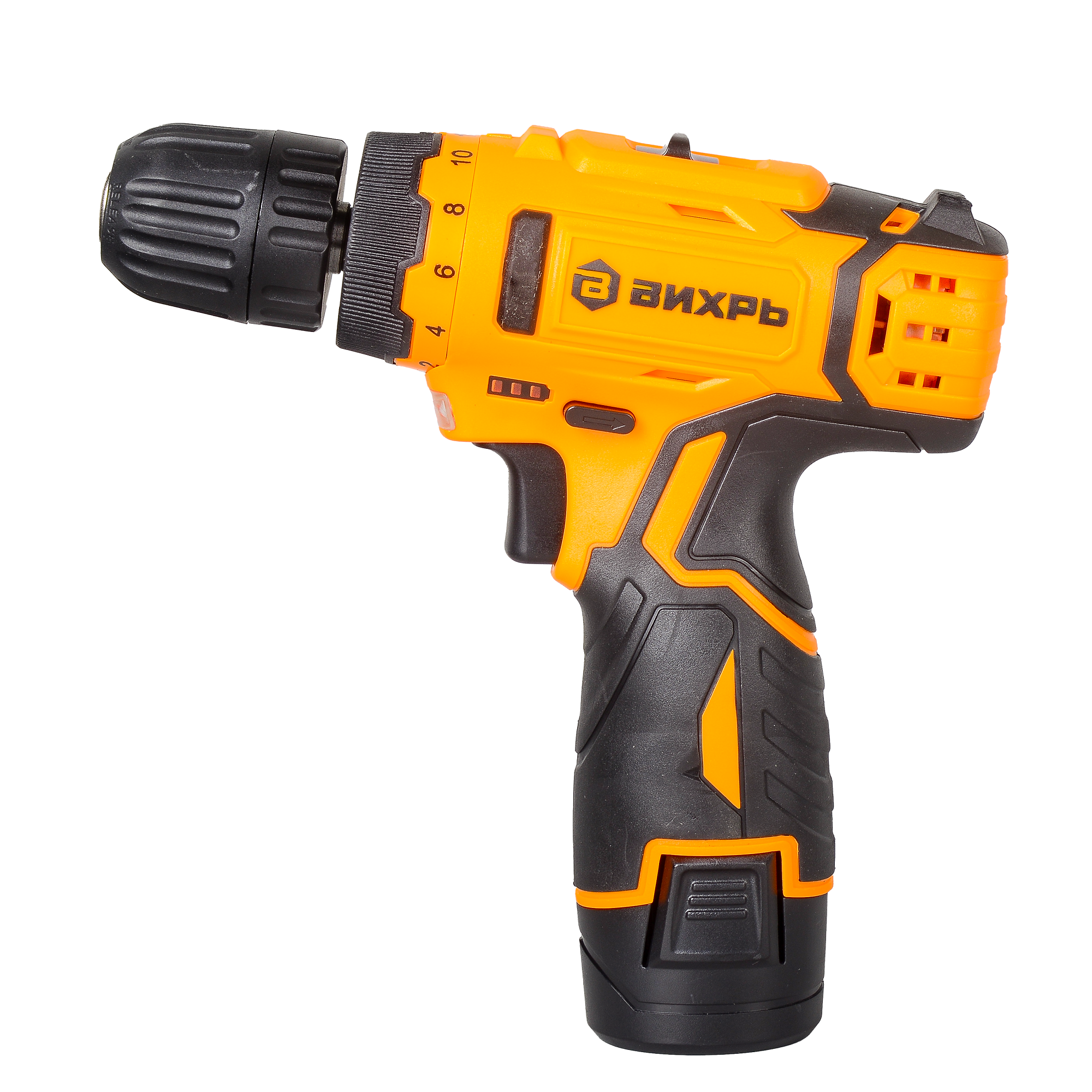 Изображение товара Аккумуляторная дрель-шуруповерт Вихрь ДА-12Л-2КН с набором инструментов
