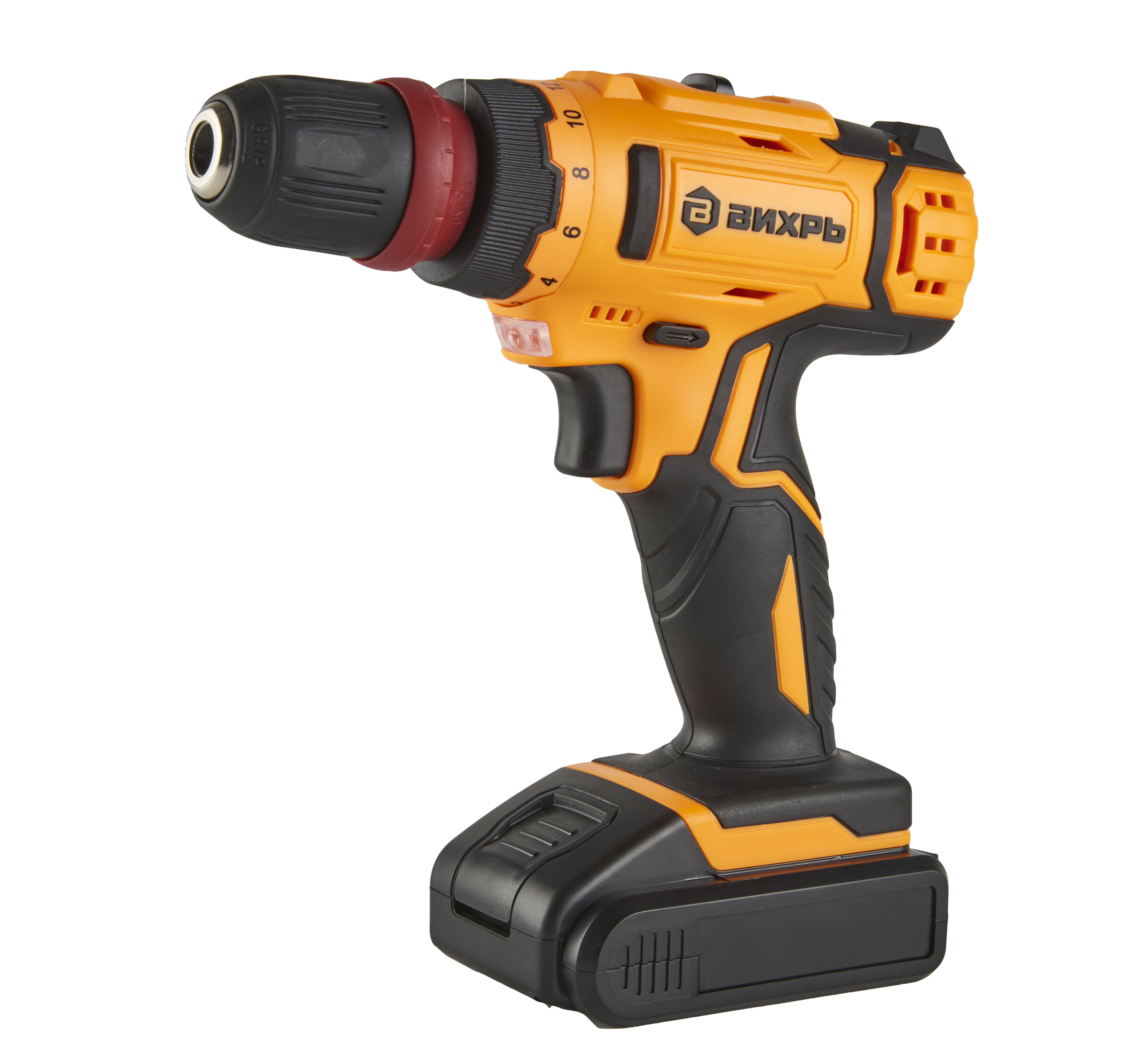 Изображение товара Дрель-шуруповерт аккумуляторная Вихрь ДА-18Л-2КС 72/14/34, 18 В Li-Ion 2x2 Ач