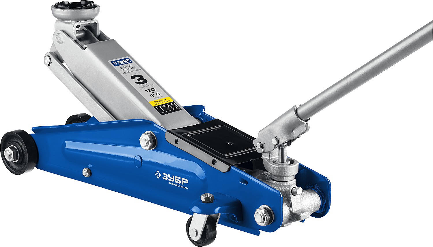 Изображение товара Гидравлический подкатной домкрат Зубр 43052-3 3 тонны 410 мм
