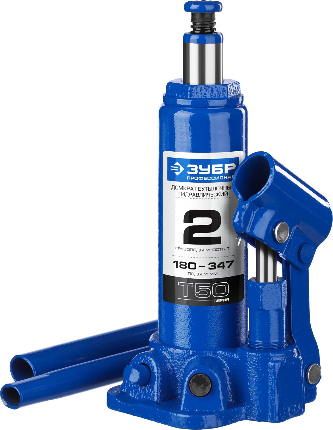 Изображение товара Домкрат бутылочный гидравлический Зубр 43060-2_z01 до 2 т, 180-347 мм