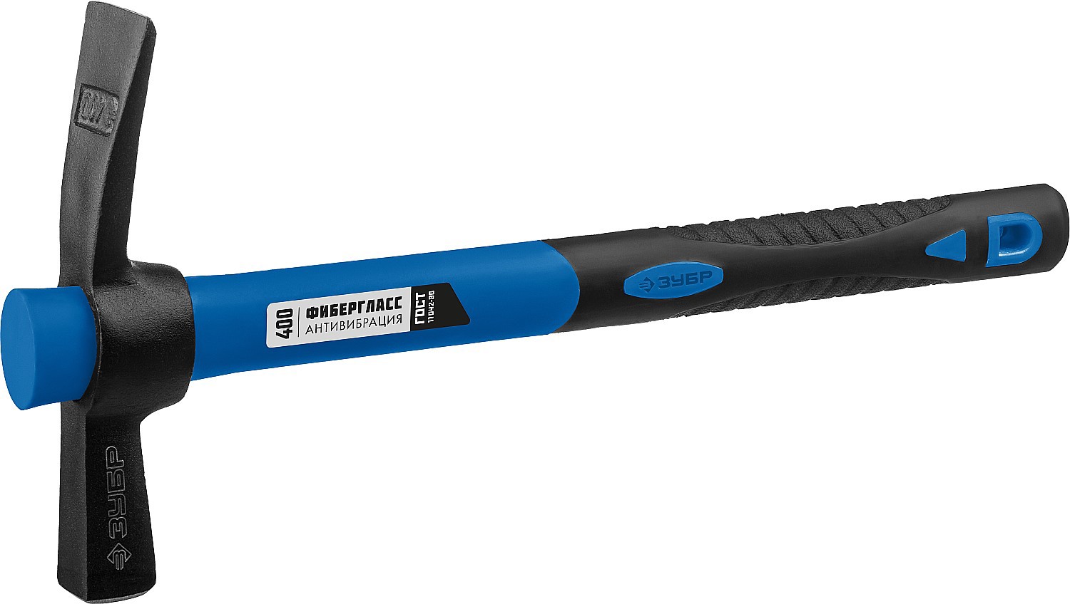 Изображение товара Молоток каменщика Зубр 20155-400 с фиберглассовой рукояткой 400 г