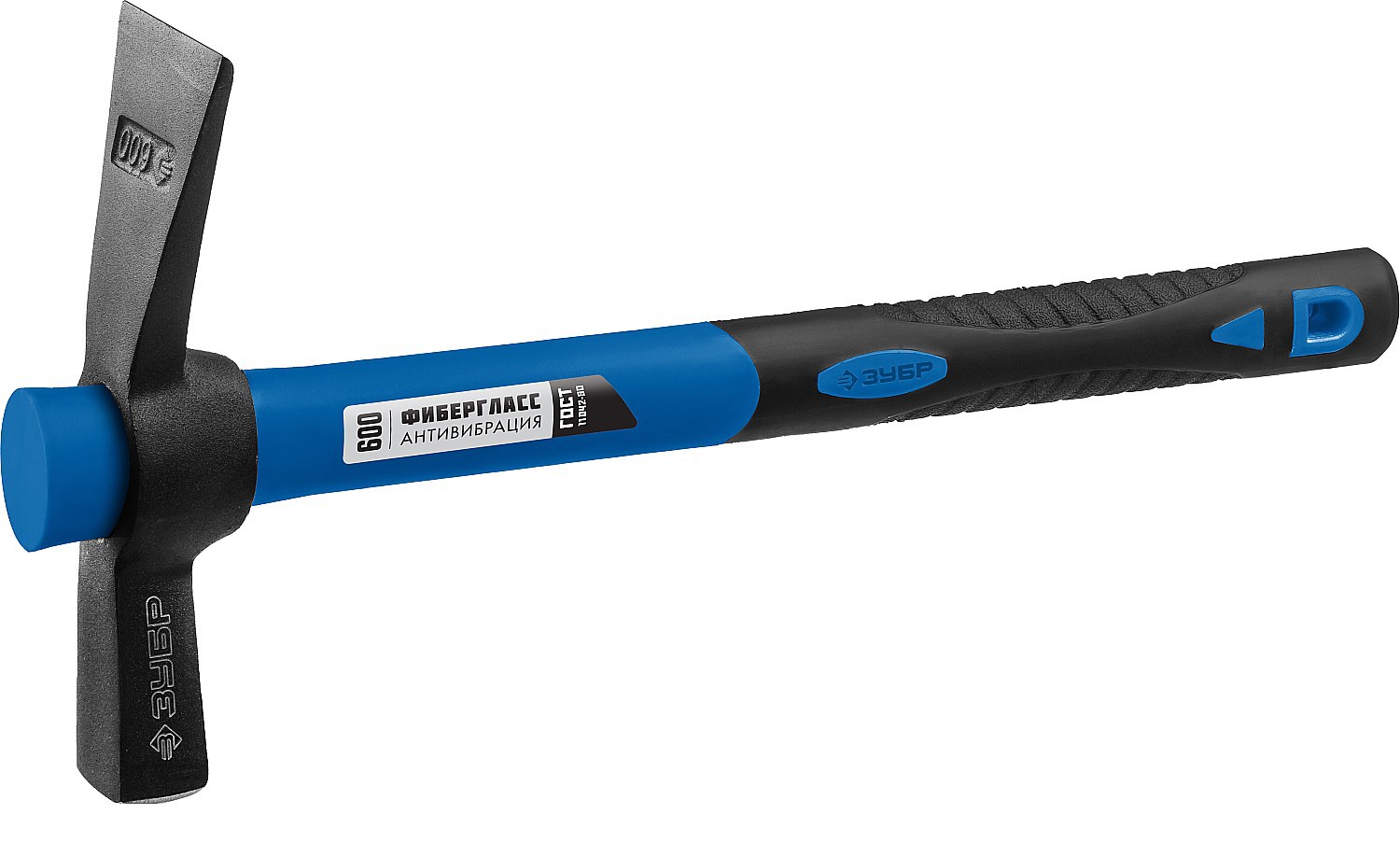 Изображение товара Молоток каменщика Зубр 20155-600 с фиберглассовой рукояткой 600 г