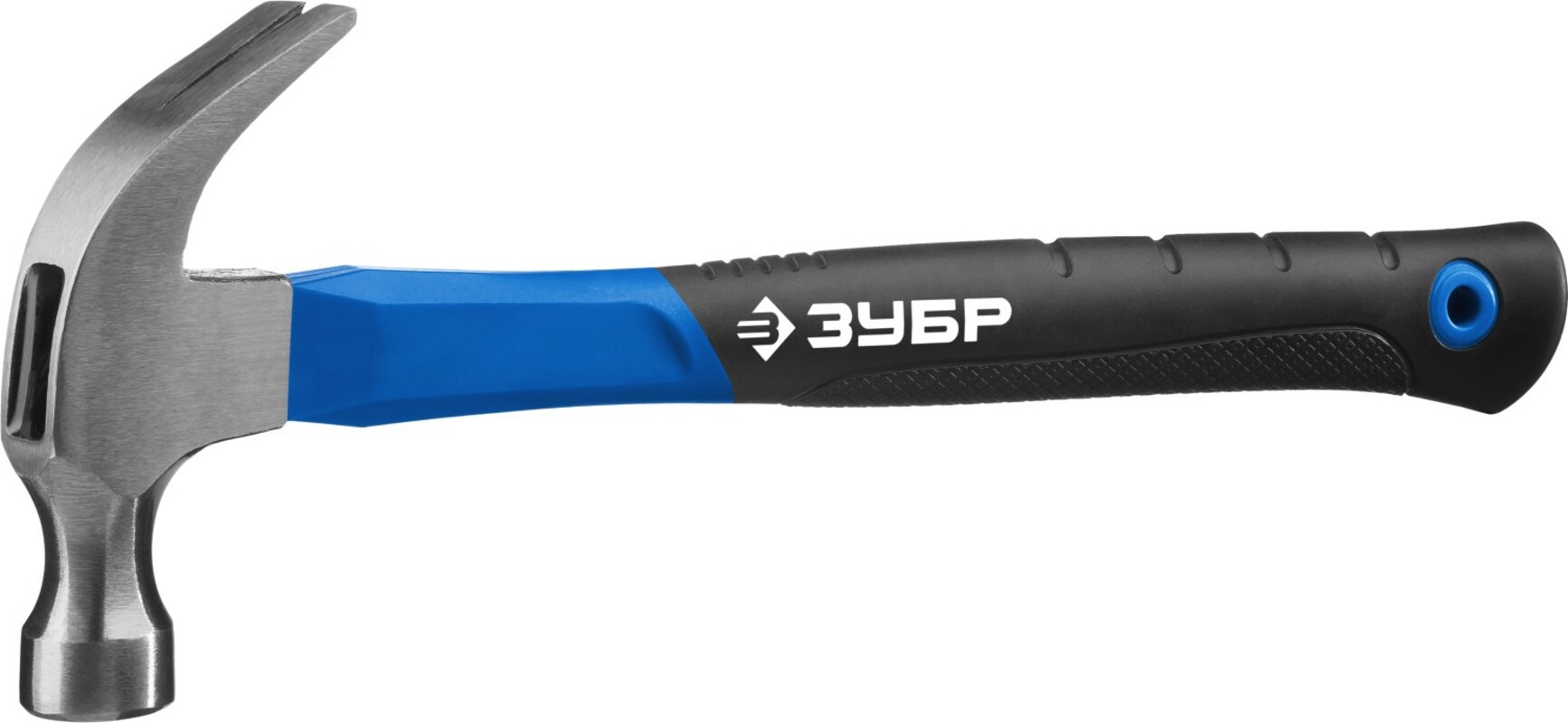 Изображение товара Молоток-гвоздодер Зубр 20235-450 из закаленной стали с фиберглассовой рукояткой