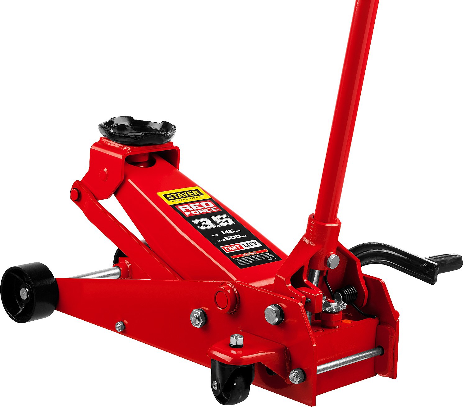 Изображение товара Домкрат подкатной гидравлический Stayer 43155-3.5 до 3.5 тонн 145-500 мм