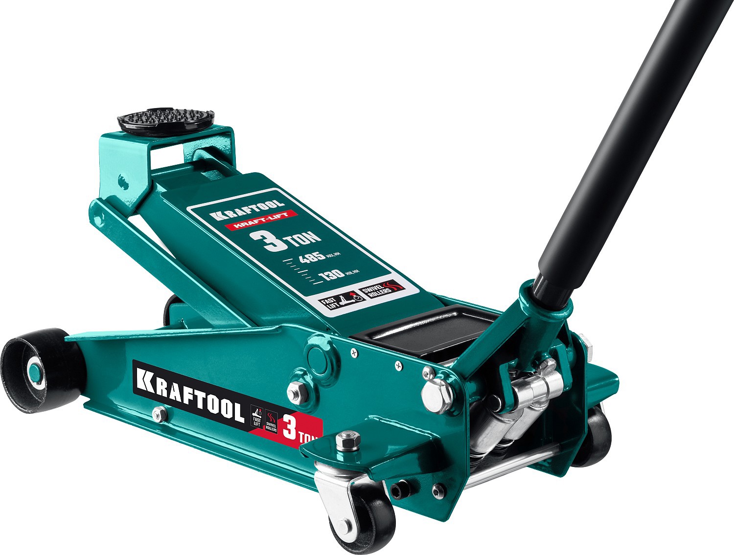 Изображение товара Домкрат подкатной гидравлический Kraftool 43450-3_z01 до 3 т, 130-485 мм