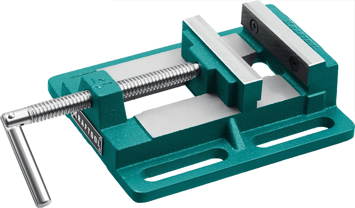 Изображение товара Тиски станочные kraftool 100x100 мм для точных работ прочный чугун сталные губки