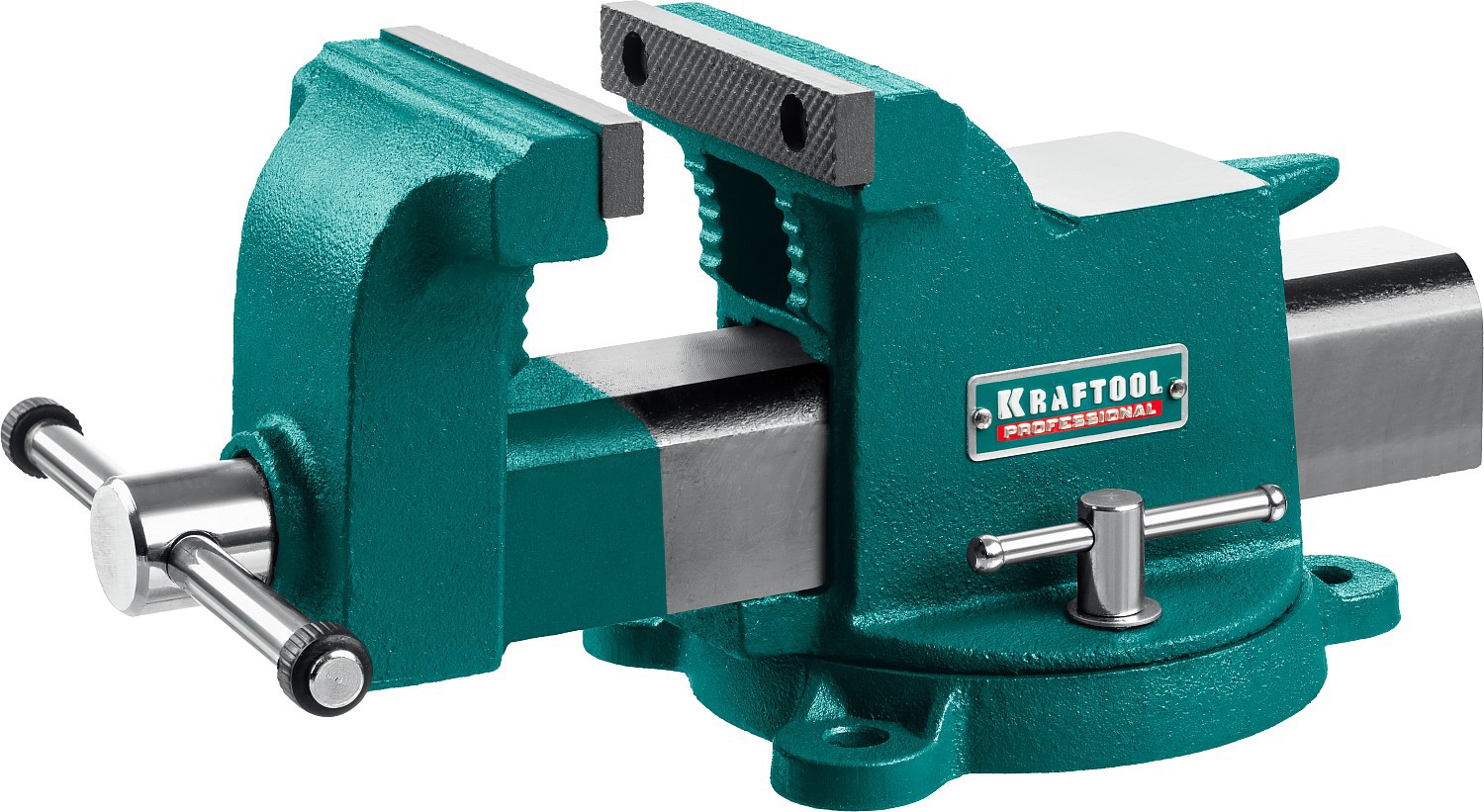 Изображение товара Качественные слесарные тиски KRAFTOOL 32701-100 с поворотным основанием