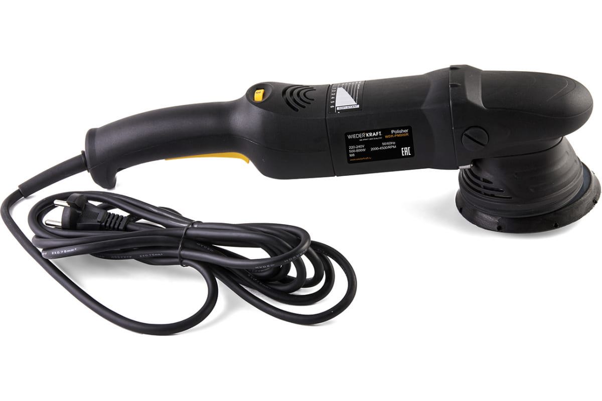Изображение товара Полировальная машина сетевая Wiederkraft WDK-Stinger21 WDK-PM800R, 800 Вт, 125 мм
