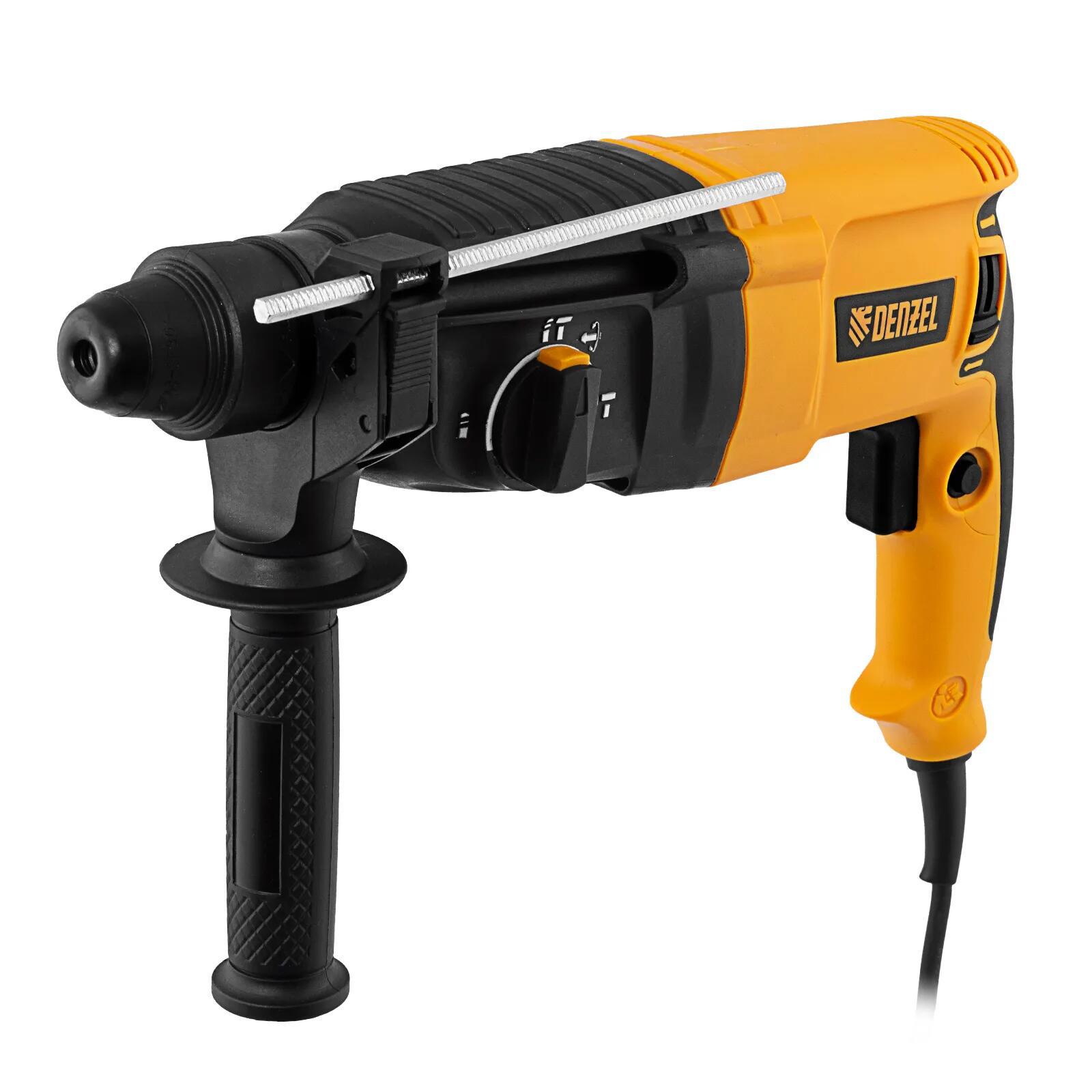 Изображение товара Перфоратор сетевой бесщеточный SDS Plus Denzel RHH-800-26, 800 Вт, 3 Дж