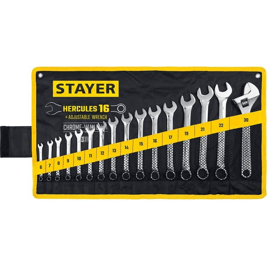 Изображение товара Набор ключей комбинированных STAYER 27092-H16 Hercules Professional, 16 шт.