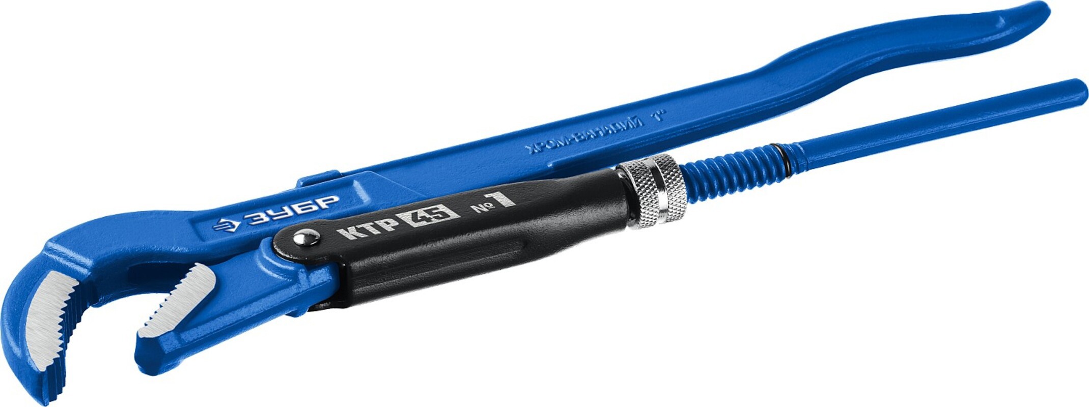 Изображение товара Ключ трубный газовый разводной 45 градусов S-образный Зубр 27337-1 1 дюйм 330 мм