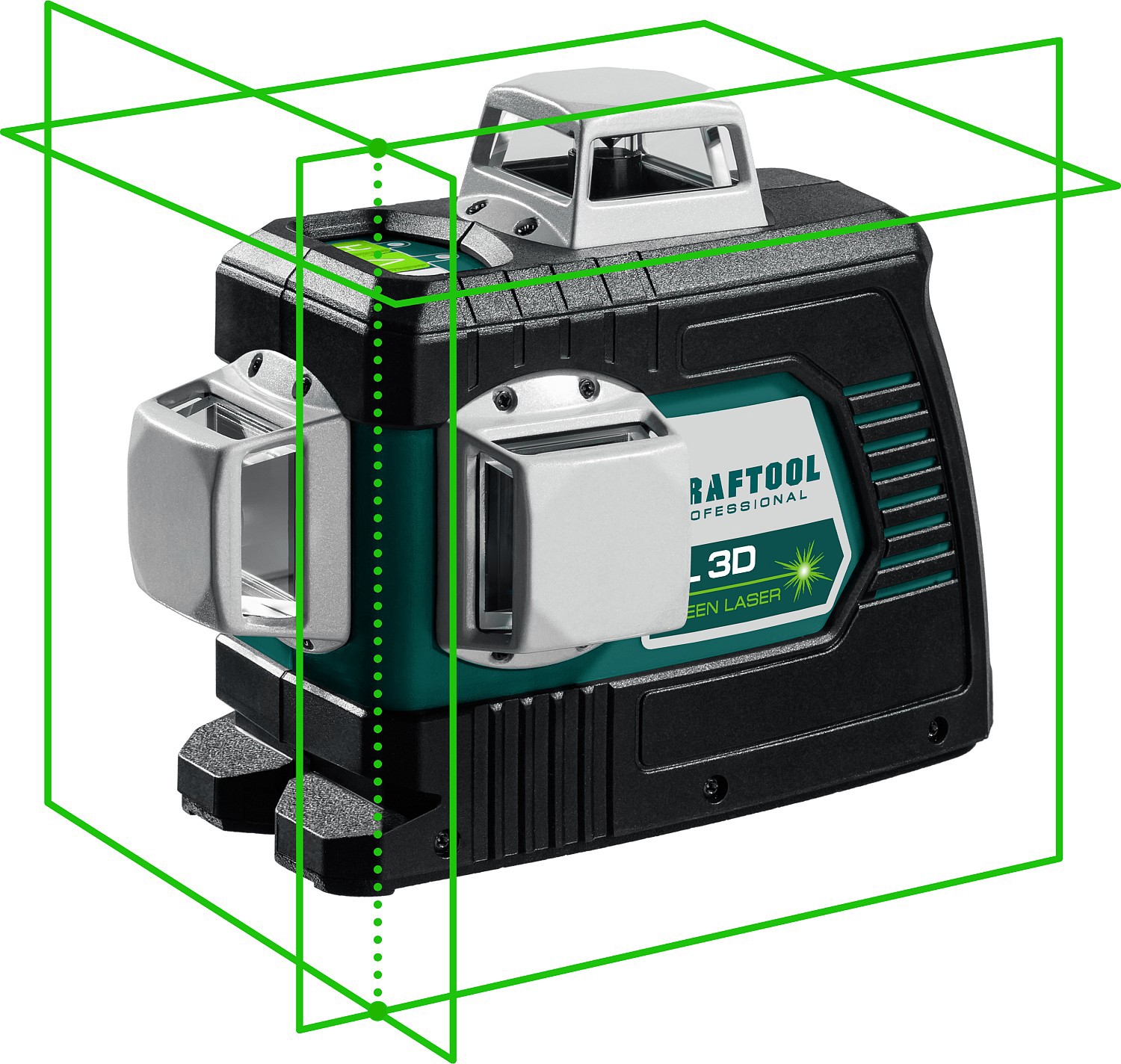 Изображение товара Лазерный уровень Kraftool LL 3D 34641 зеленый луч для точных разметочных работ