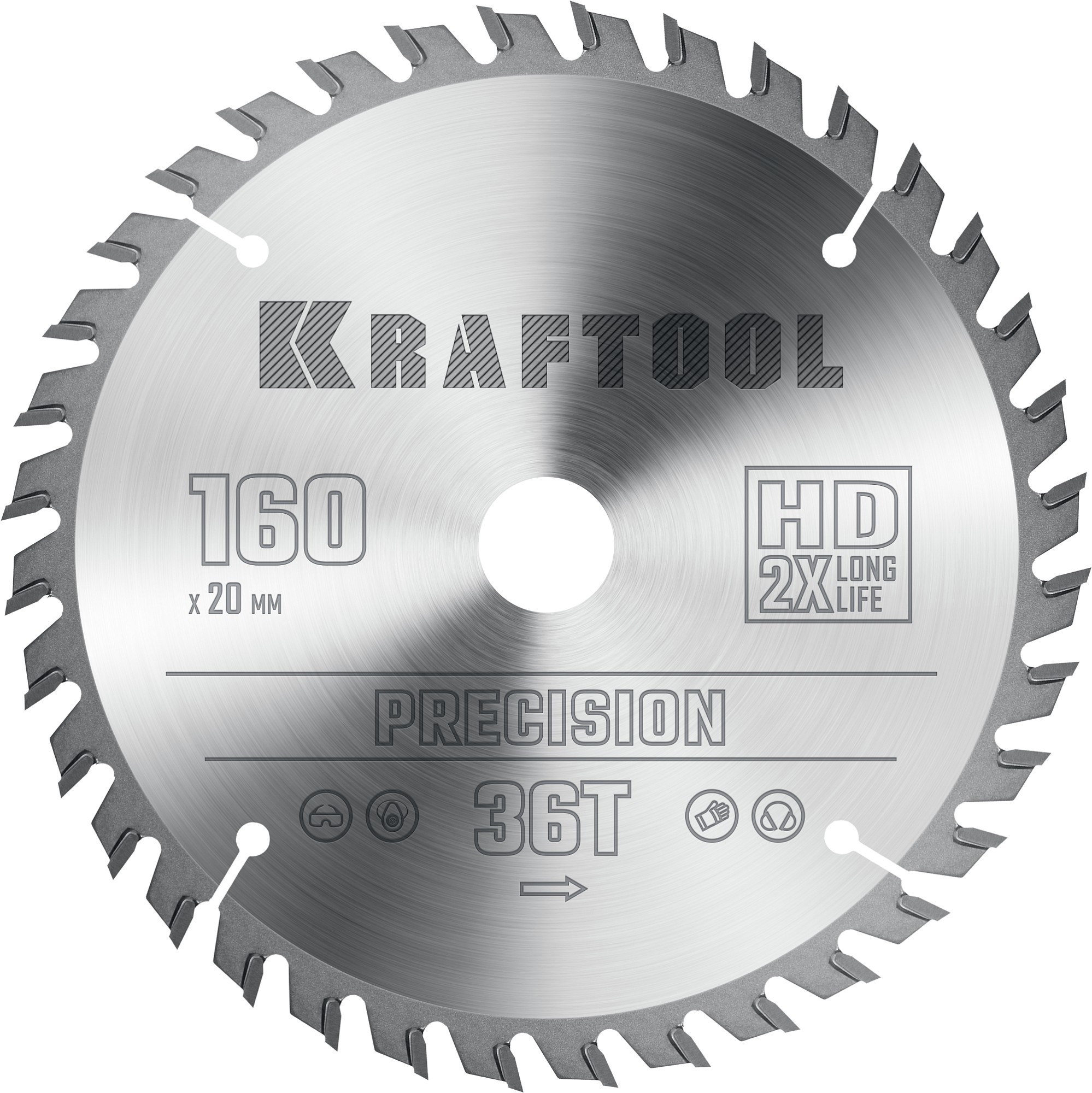Изображение товара Диск пильный по дереву Kraftool Precission 36952-160-20 36T 160x20x1.8 мм