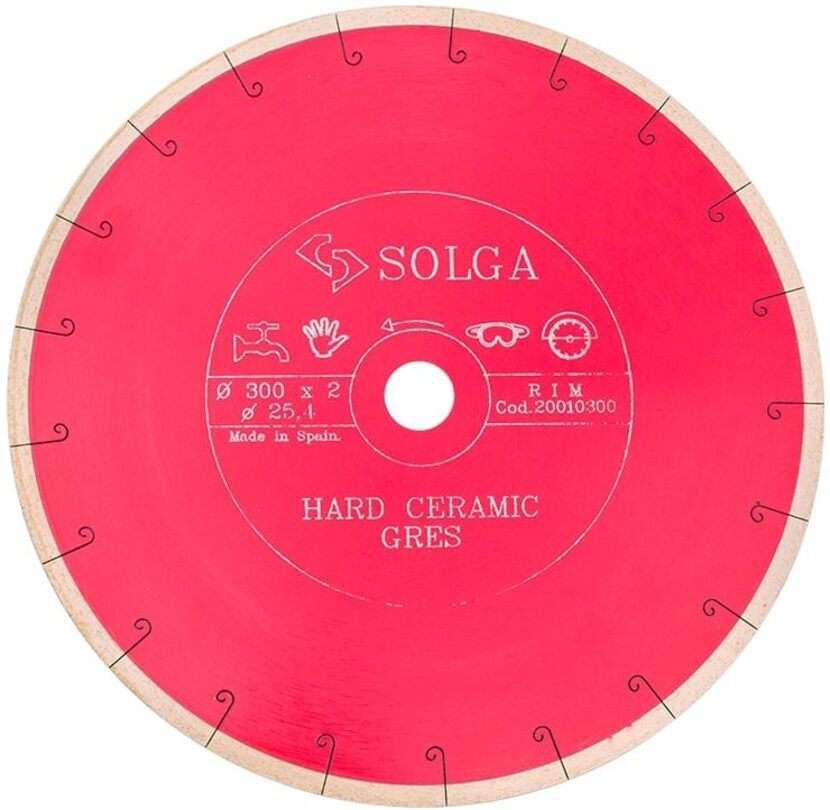 Изображение товара Диск алмазный по керамограниту Solga Diamant 20010300 сплошной 300x25.4x2 мм