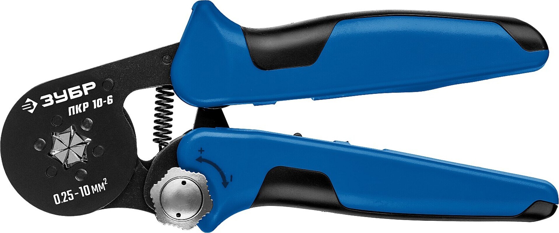 Изображение товара Профессиональные пресс-клещи ЗУБР ПКР-10-6 для кабельных наконечников и штекеров