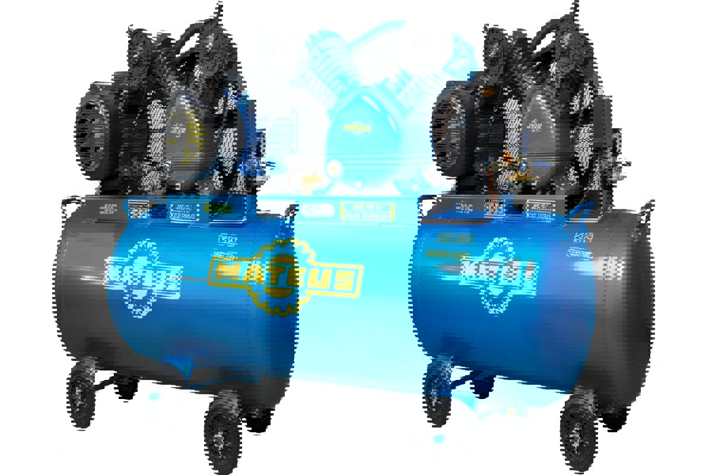 Изображение товара Компрессор поршневой Mateus MS03305, 100 л, 250 л/мин