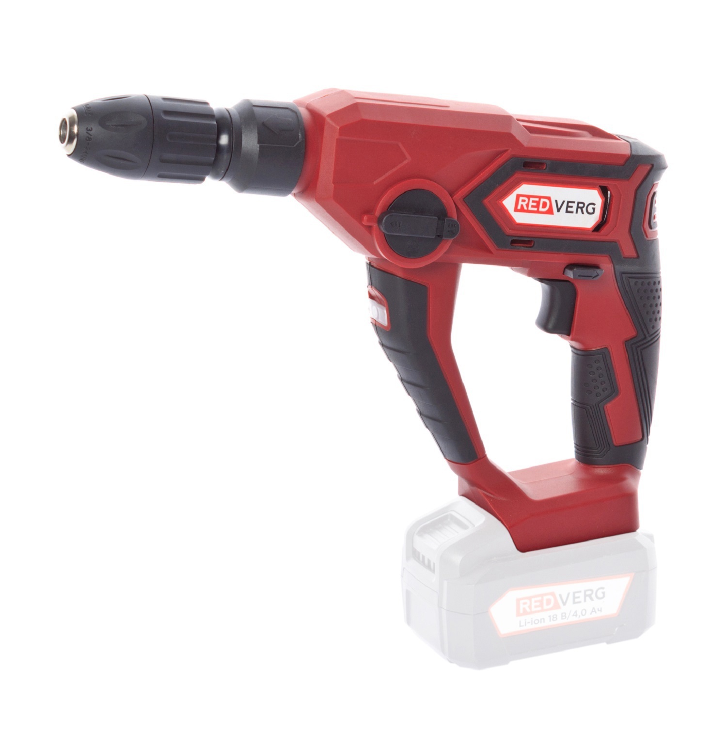 Изображение товара Перфоратор аккумуляторный SDS Plus Redverg RD-RH18-12/U, 18 В Li-Ion 1.2 Дж, без АКБ и ЗУ