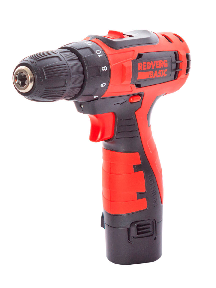 Изображение товара Шуруповерт аккумуляторный Redverg Basic SD12LE/1-2, 12 В Li-Ion 1x1.5 Ач