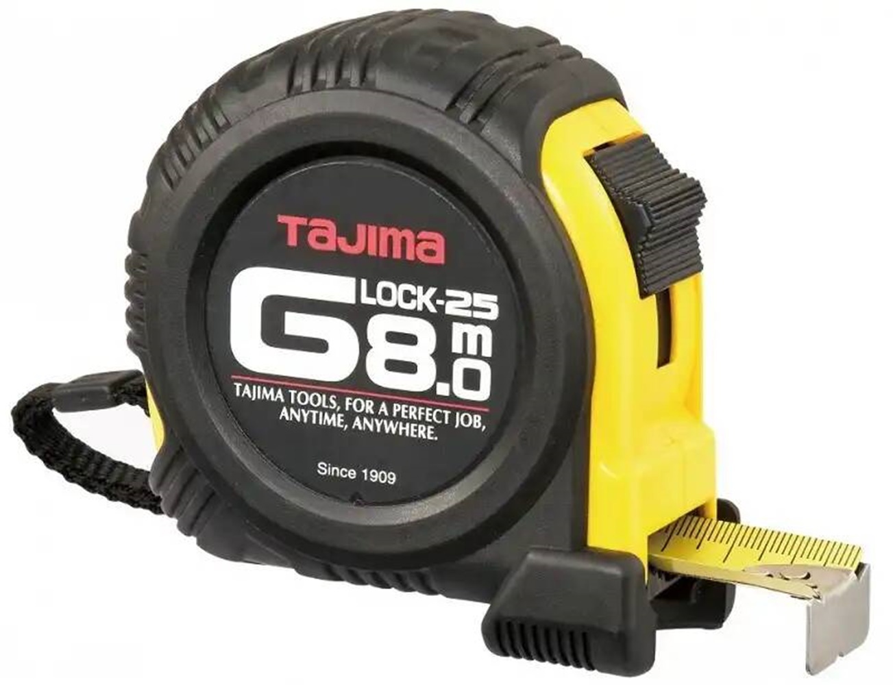 Изображение товара Рулетка Tajima G5P80MT двухсторонняя шкала ударопрочная 8 м x 25 мм