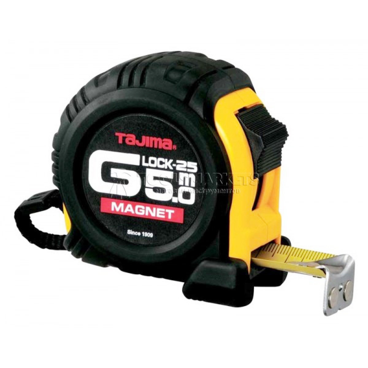 Изображение товара Рулетка Tajima GM550MT 5м двухсторонняя ударопрочная с магнитом и клипсой