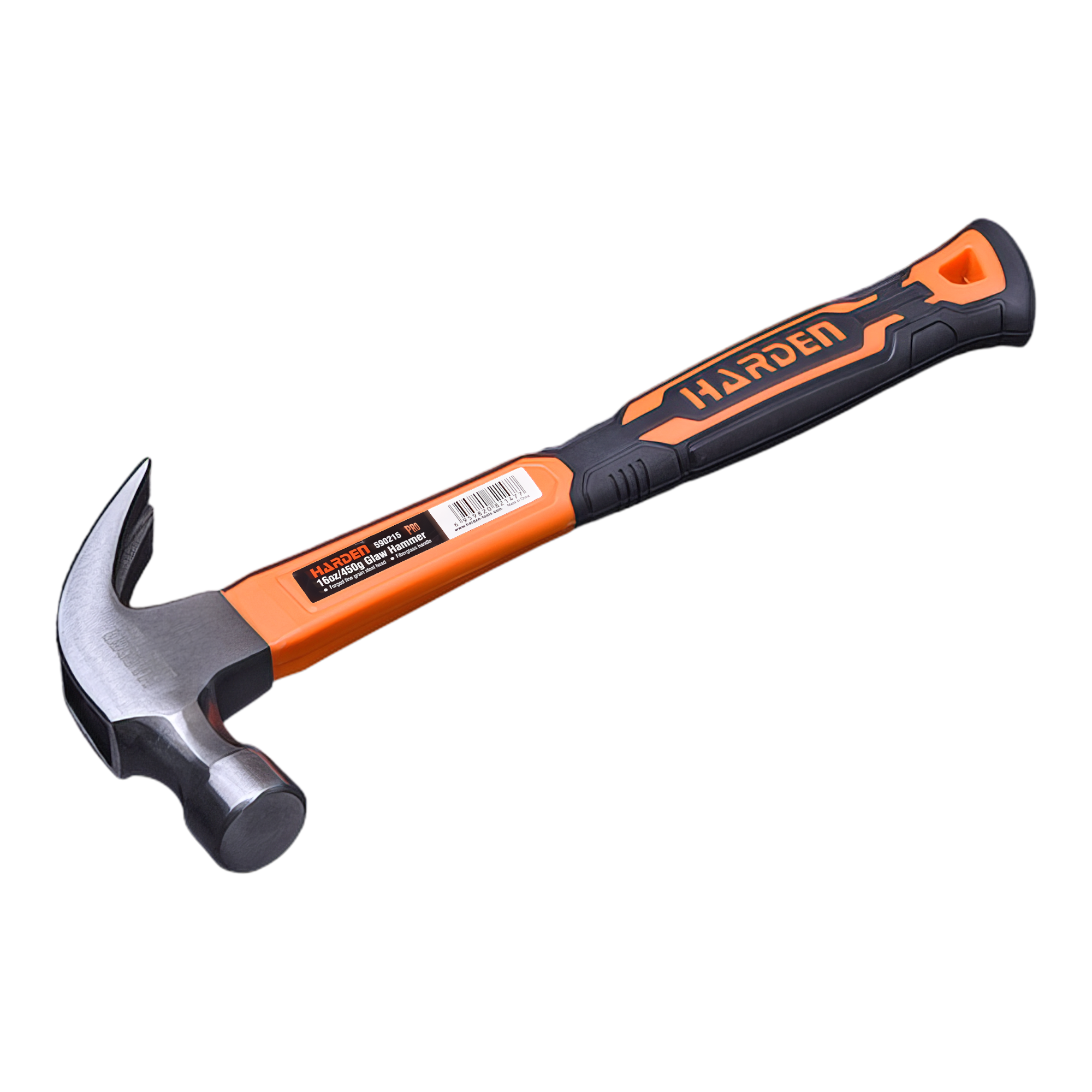 Изображение товара Молоток-гвоздодер Harden 590215 с фиберглассовой ручкой 500 г