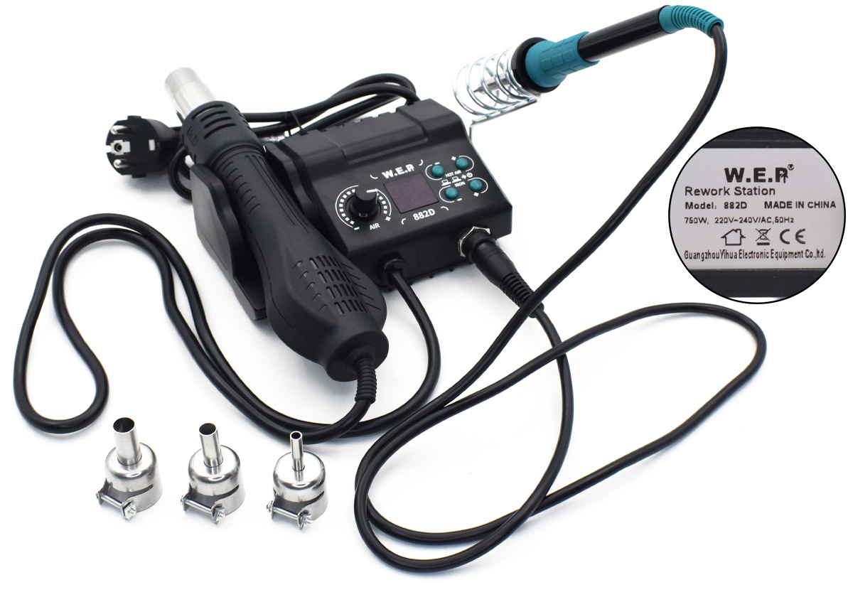 Изображение товара Паяльная станция W.E.P 882D М7758097 750 Вт минималошумная