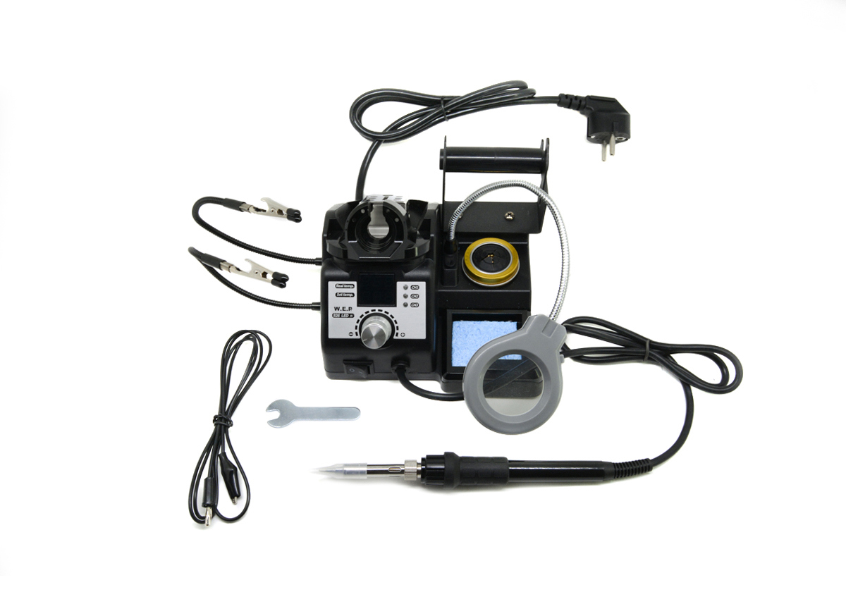 Изображение товара Паяльник электровентильный W.E.P 926 LED-IV с дисплеем и аксессуарами