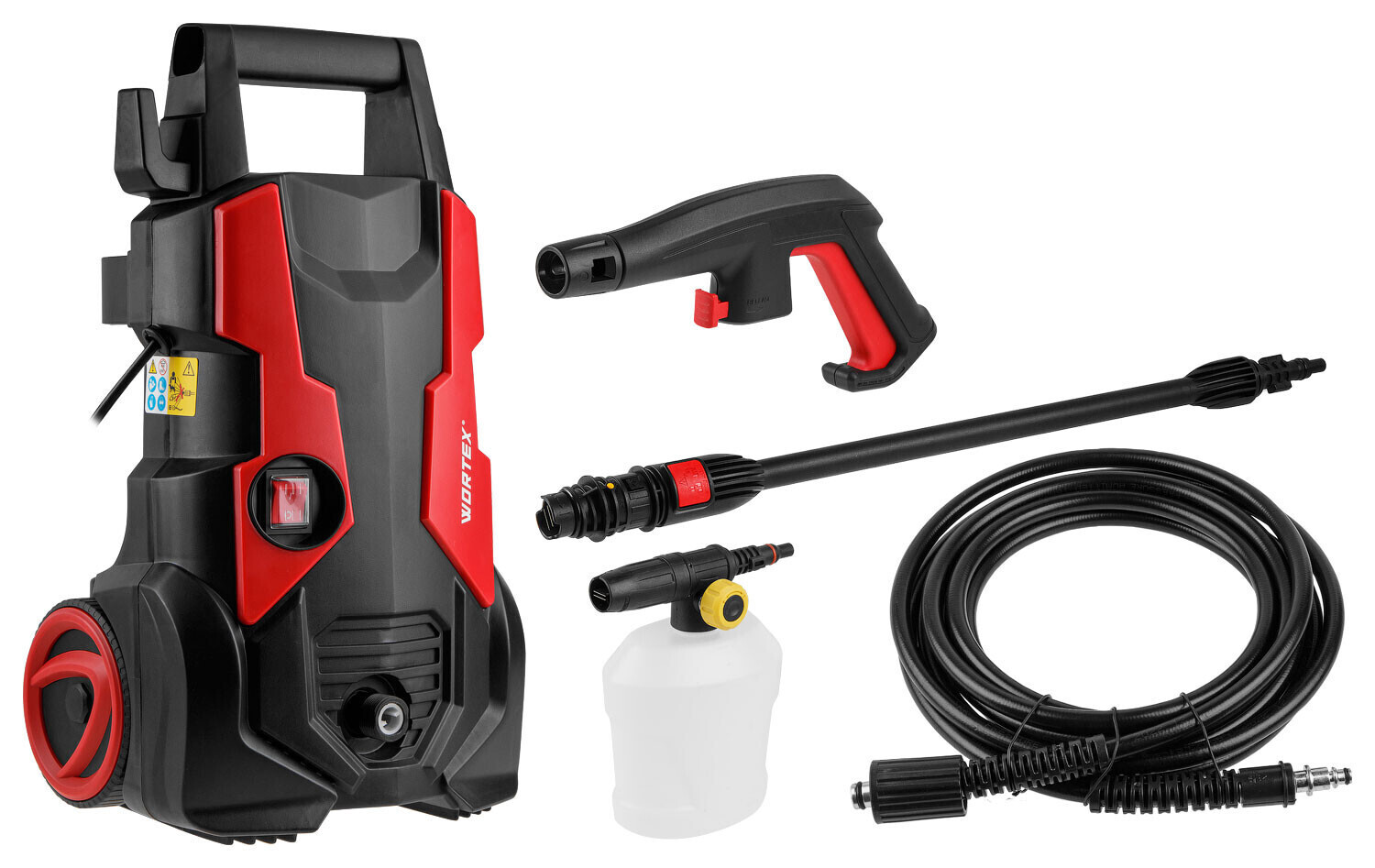 Изображение товара Мойка высокого давления WORTEX PW 1420 150 бар 450 л/ч, комплект аксессуаров