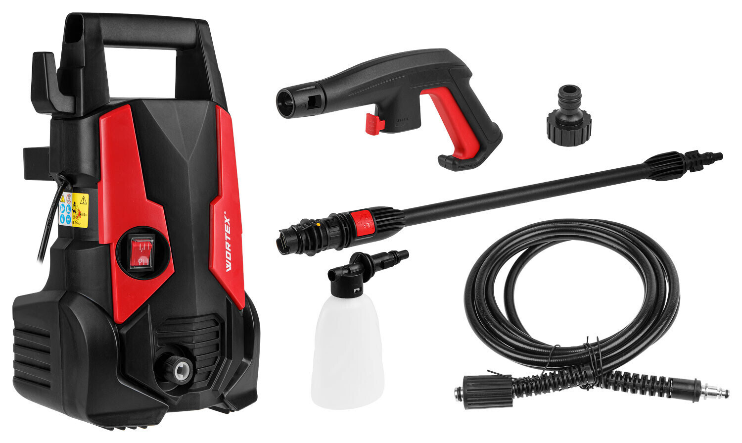 Изображение товара Мойка высокого давления Wortex PW 1217-1 120 бар 390 л/ч компактная для дома