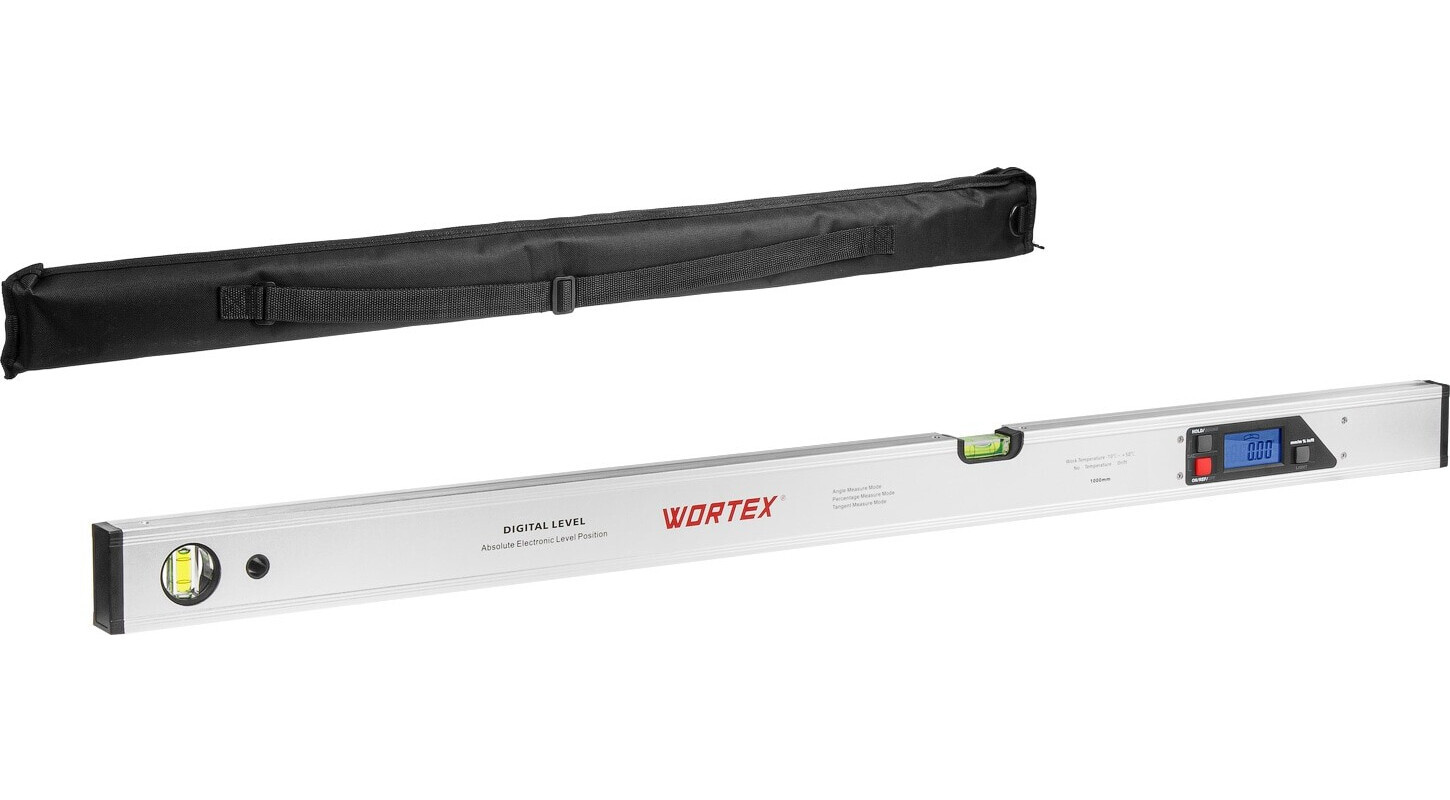 Изображение товара Уровень цифровой с подсветкой Wortex DL 1000 0323277 2 глазка 1000 мм
