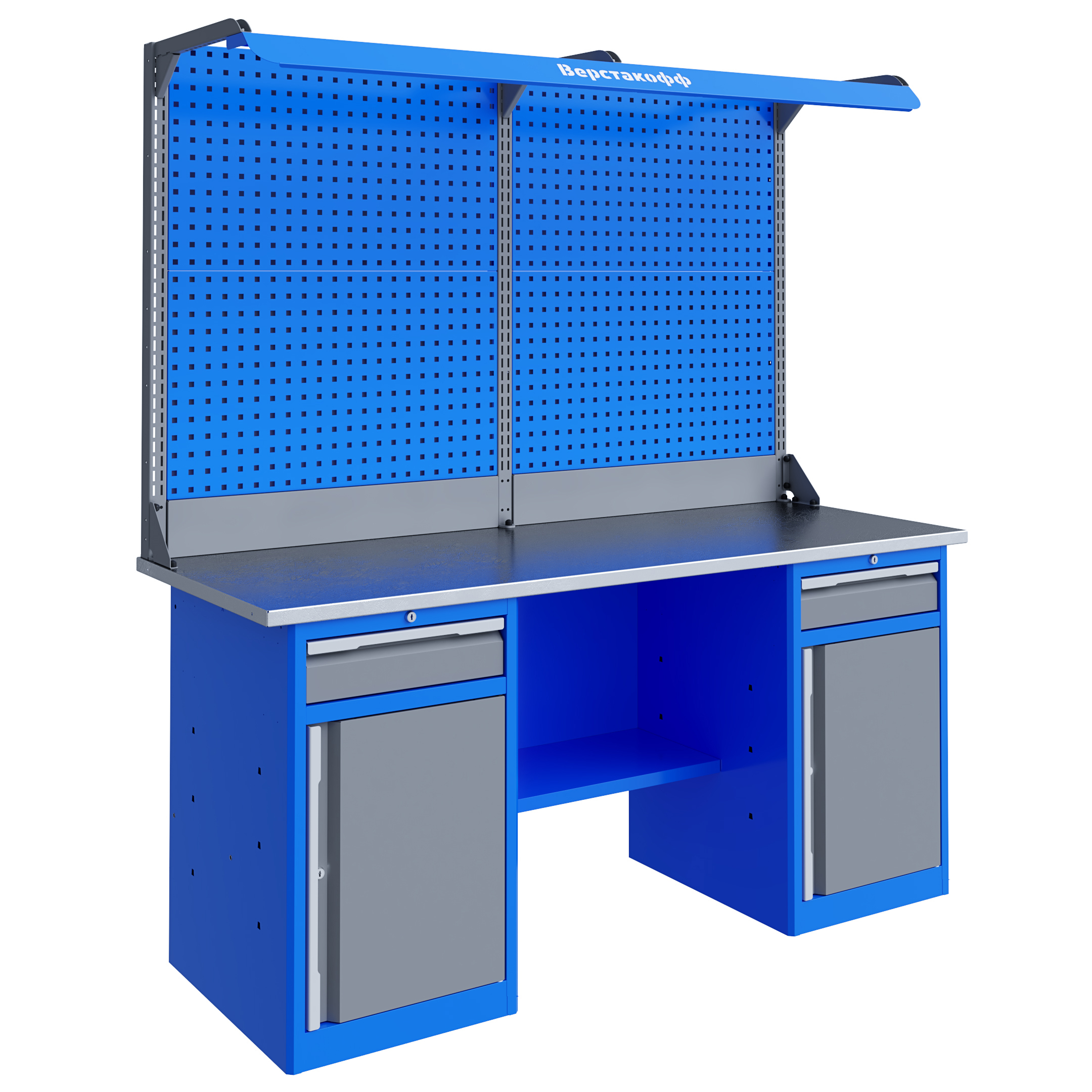 Изображение товара Верстак стационарный Верстакофф TNC 181.88.2-2F, максимальная нагрузка до 750 кг