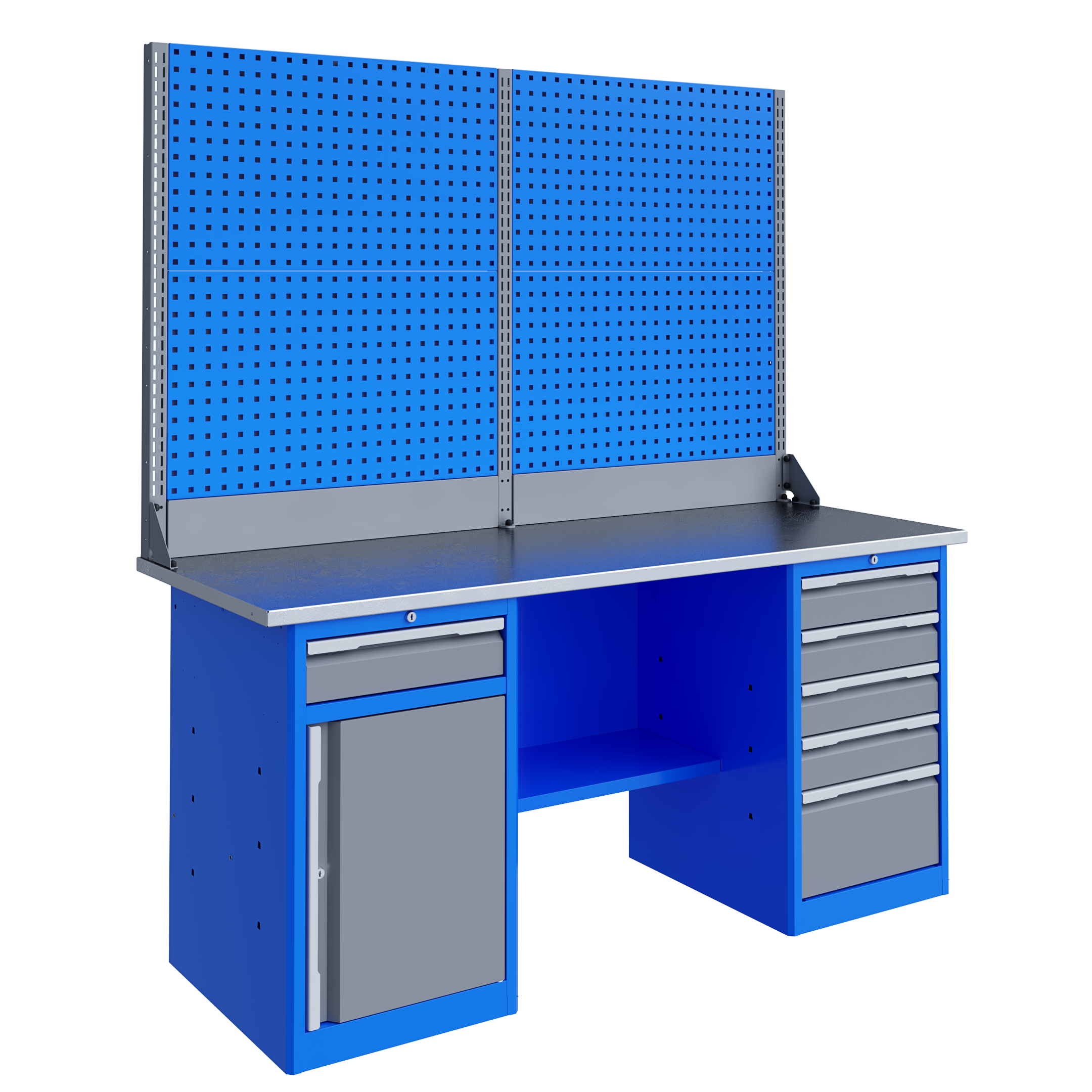 Изображение товара Стационарный верстак Верстакофф TNC 181.58.2-2 с максимальной нагрузкой 750 кг