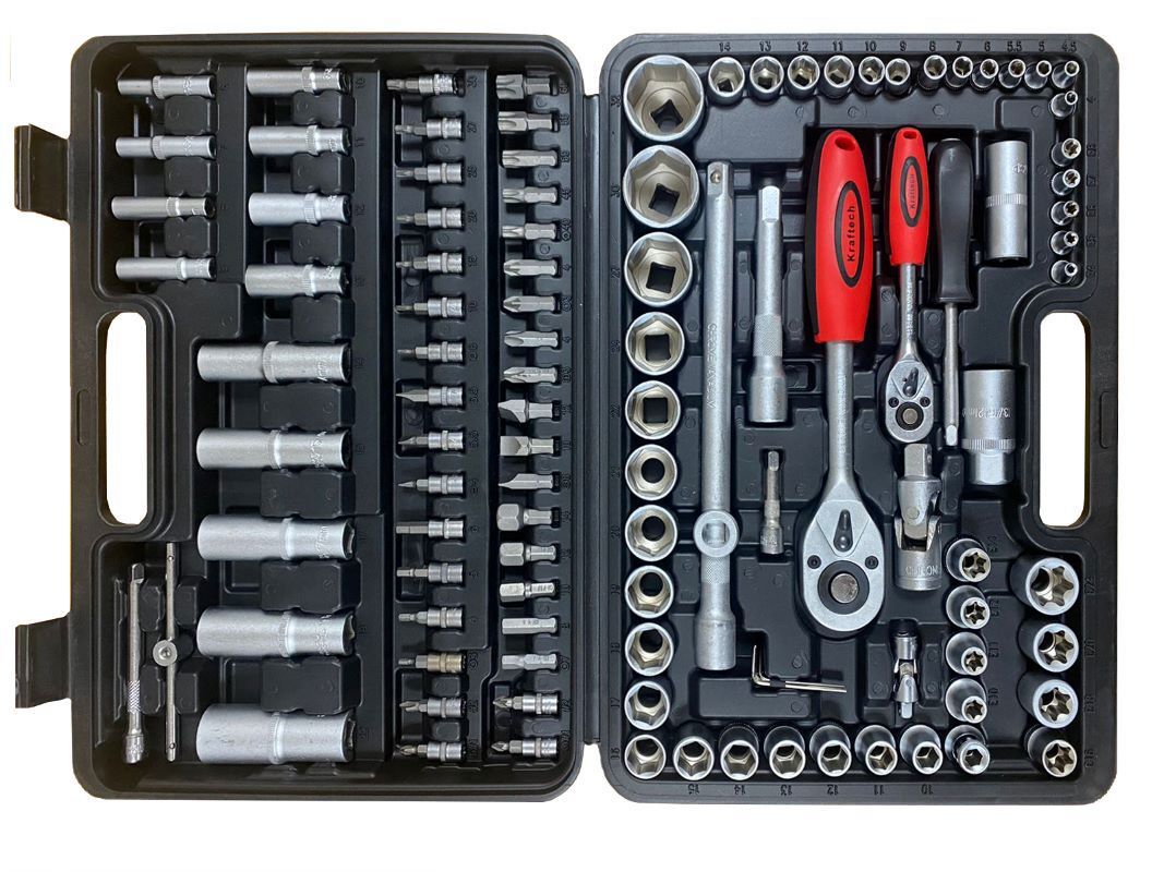 Изображение товара Набор ручных инструментов Kraftech Professional 108 предметов для автомобиля и дома