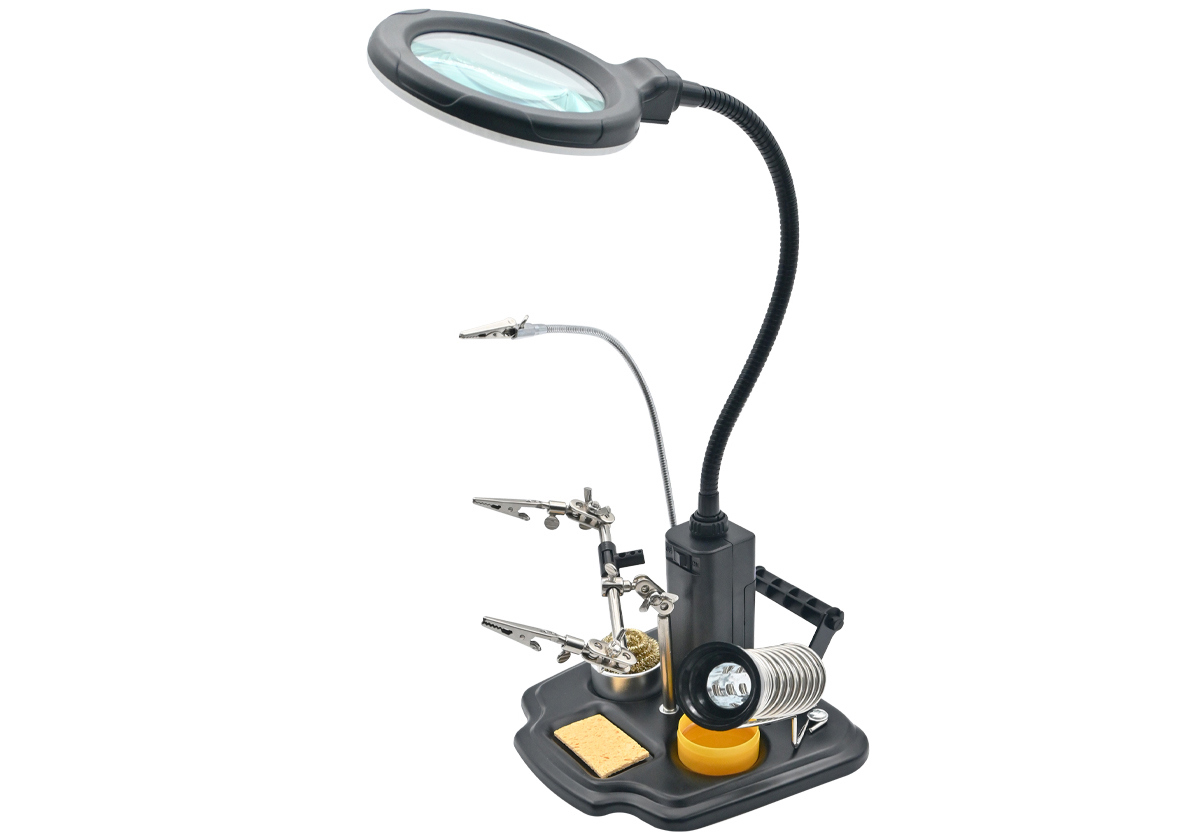 Изображение товара Настольная лупа с подсветкой KITOKI М22769 для точных работ ремонт и хобби