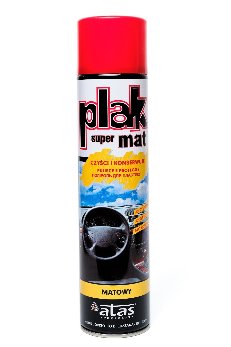 Изображение товара Полироль для пластика Atas Plak Spray Клубника матовая, 600 мл