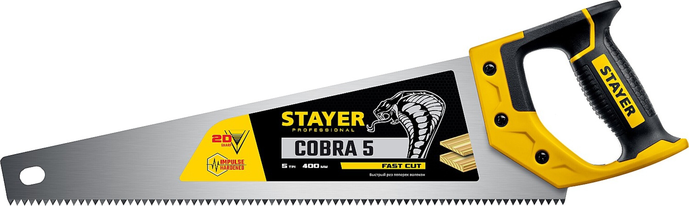 Изображение товара Пила ручная Stayer Cobra 1506-40 400 мм для реза по дереву