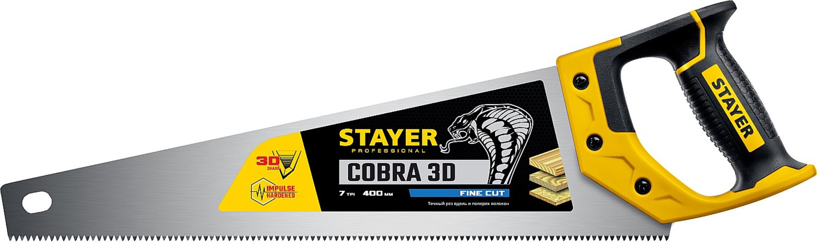 Изображение товара Пила по дереву Stayer Cobra 1512-40 400 мм универсальная ручная